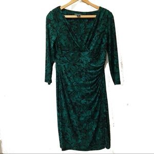 Ralph Lauren Dresses - Ralph Lauren green floral wrap dress Ralph Lauren Dresses - Ralph Lauren green floral wrap dress